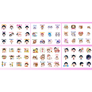 sticker maruko A4 không bế S4A17 cute dễ thương