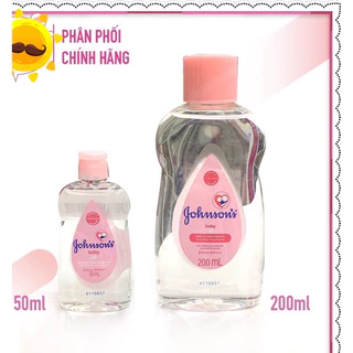 [CHÍNH HÃNG]Dầu massage dưỡng ẩm cho bé Johnson's Baby Oil 50ml +200 ml