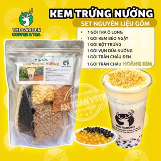 SET TRÀ SỮA PHA SẴN VỊ KEM TRỨNG NƯỚNG 450Gram (13-16 ly)