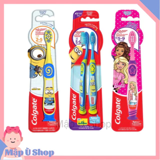 Bàn chải đánh răng trẻ em Colgate Minion , Barbie cho bé từ 2 tuổi trở lên