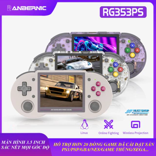 Máy Chơi Game RG353PS Màn 3.5inch IPS Độ Nét Cao Chơi Mượt 20+ Hệ Games GBA/Nintendo/Sega/MAME/PS1/PSP...