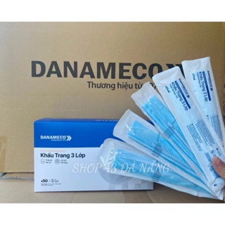 Khẩu trang y tế Danameco TIỆT TRÙNG EO.GAS, MÀNG LỌC CAO CẤP 1 gói/1 cái - 50 cái/hộp