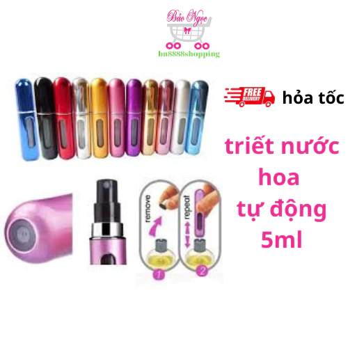 chai, lọ triết nước hoa tự động 5ml xinh săn dễ dàng sử dụng tiện lợi mang theo