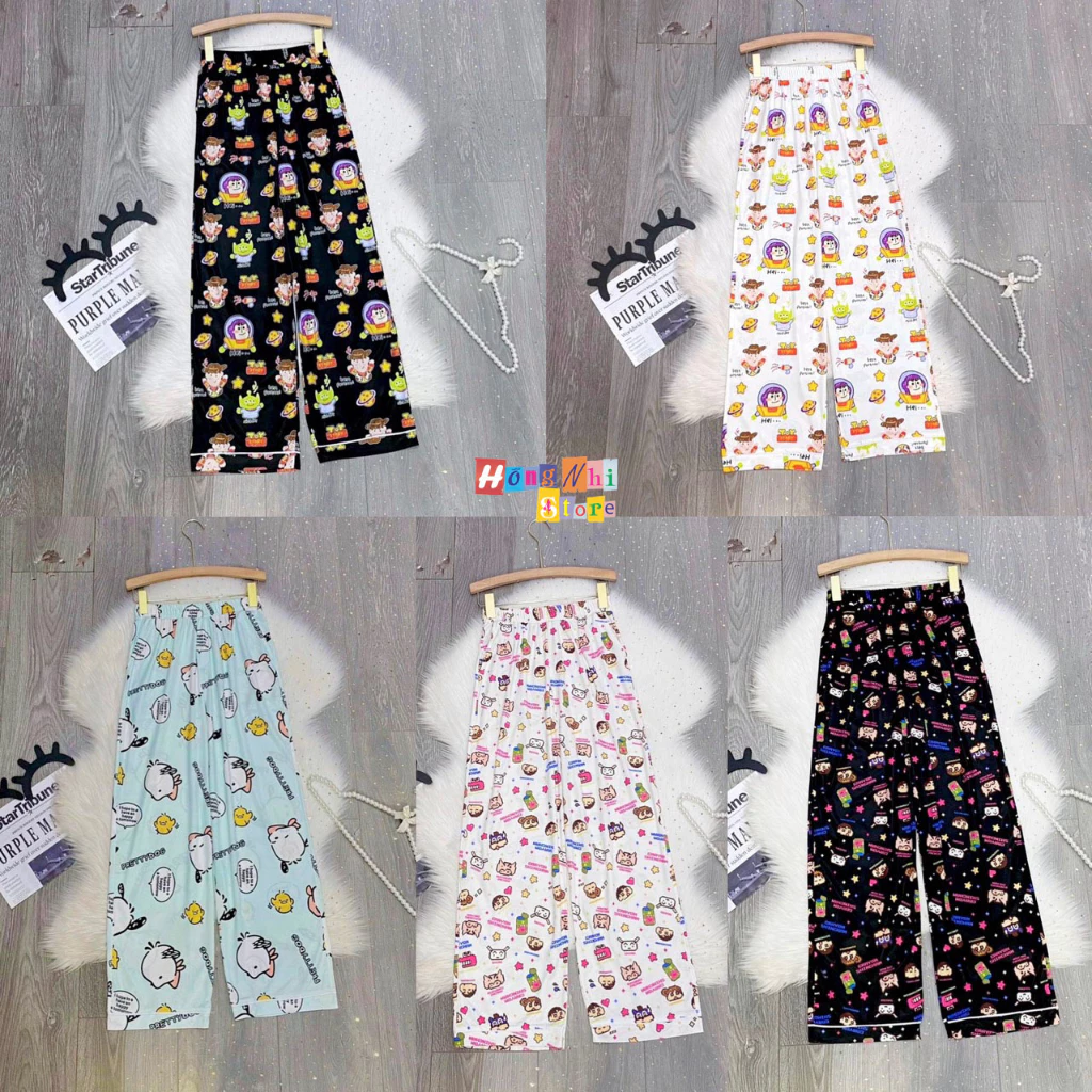 Quần Hoạt Hình Dài Toy Story Shin Chan Ống Rộng Cartoon Pant V2 Oversize Ulzzang Unisex - MM Hồng Nhi Store