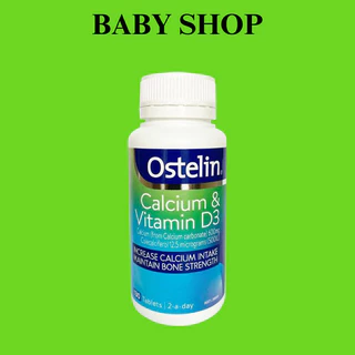 Canxi và Vitamin D3 Ostelin [HÀNG CHUẨN] Úc 90 viên khủng long cho bé trên 2 tuổi