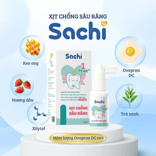 Xịt Chống Sâu Răng Cho Bé SACHI Ngăn Ngừa Mảng Bám Giảm Hôi Miệng Chai 30ml