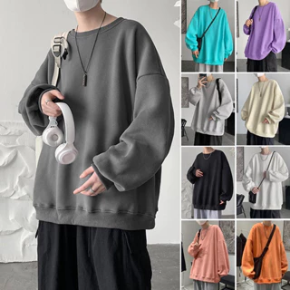 Áo Sweater form rộng trơn Nam Nữ Unisex - Form áo Oversize