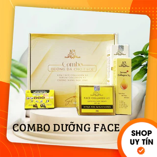 [Chính Hãng] Combo Kem Dưỡng Da Mặt Face Collagen X3 + Serum Collagen x3 + Chống Nắng Đông Anh