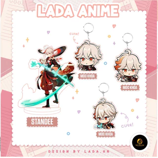 Móc khóa mô hình standee đứng để bàn Kazuha Genshin Impact Lada anime đáng yêu chibi trang trí quà tặng