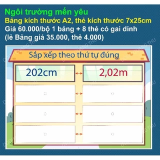 [Đồ dùng dạy học] Ngôi trường mến yêu (gắn thẻ rời)