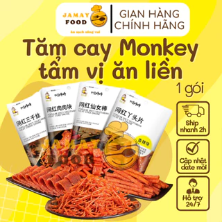 Que tăm cay tẩm vị ăn liền Monkey gói 70g siêu cay ăn là ghiền | Ăn vặt Jamay Food