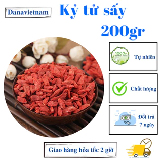 [HÀNG LOẠI 1] Kỷ tử (kỳ tử) đỏ sấy khô 200gr - an thần,tăng thị lực, đẹp da và hỗ trợ vóc dáng của bạn