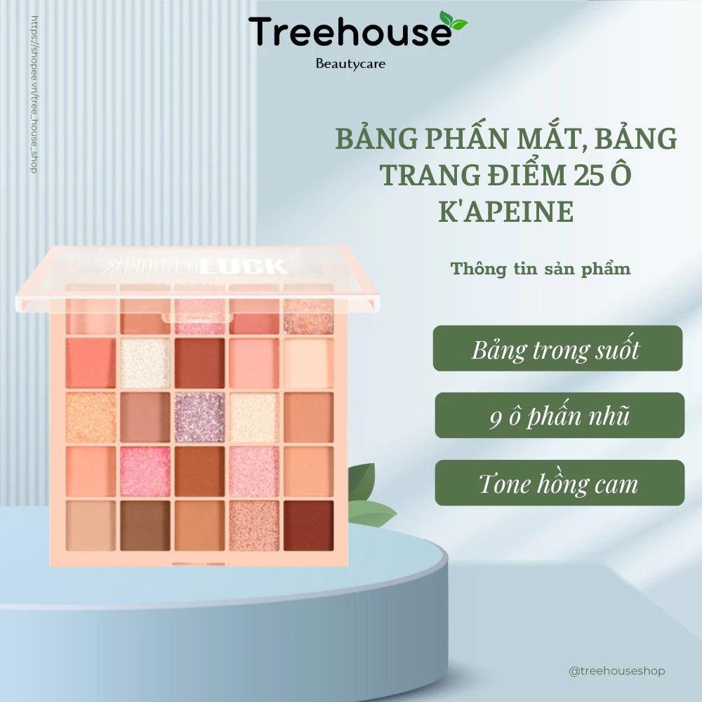 Bảng mắt K'apeine 25 Màu Sắc Phấn mắt nhũ lấp lánh blink blink (Nội Địa Trung) TREEHOUSE SHOP