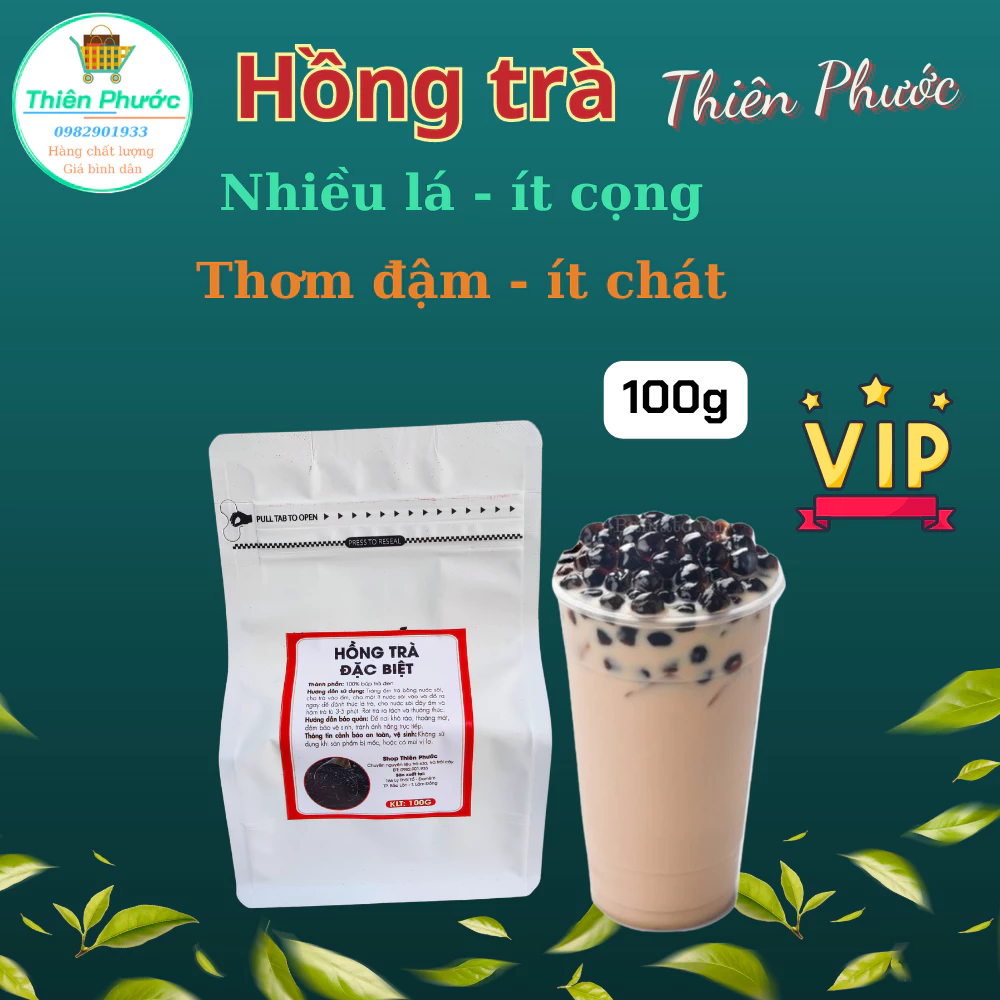 Hồng trà Thiên Phước Đặc Biệt 100g - chuyên gia trà sữa gu đậm vị