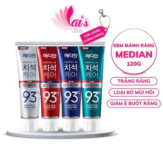 Kem Đánh Răng Median 93% Hàn Quốc 120g Trắng Răng, Sáng Bóng, Giảm Ê Buốt, Hôi Miệng Phù Hợp Với Răng Nhạy Cảm - LAIHCMN