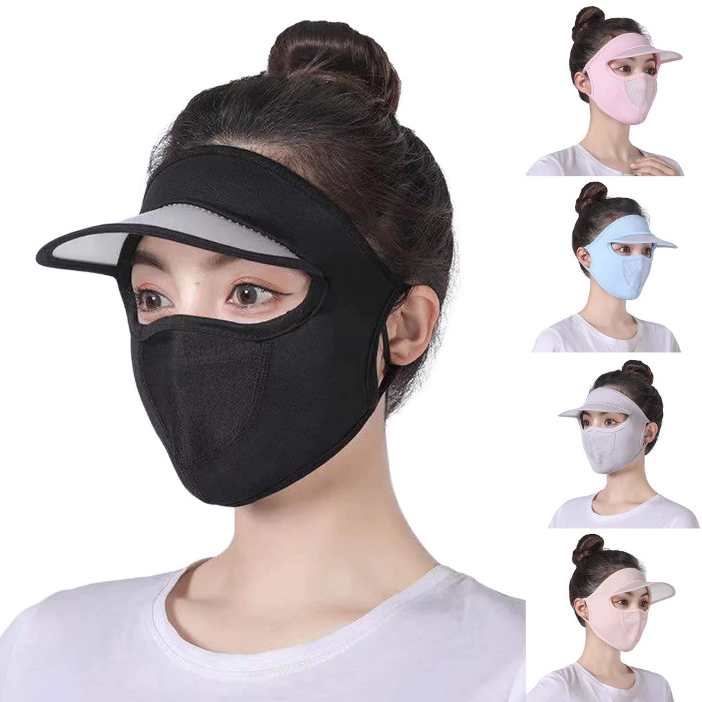 Khẩu Trang Chống Nắng Nam Nữ Che Kín Toàn Bộ Mặt Có Vành Lưỡi Chai Chất Vải Lụa Thoáng Khí Và Co Giãn Mẫu Mới Nhất 2023