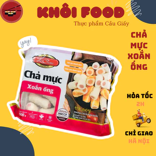 Chả mực xoắn ống (gói tách lẻ 250gr) hãng Lacusina - làm cá viên chiên hoặc thả lẩu, làm mỳ trộn