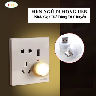 Đèn ngủ led USB Tròn, ánh sắng trắng/ vàng siêu cute