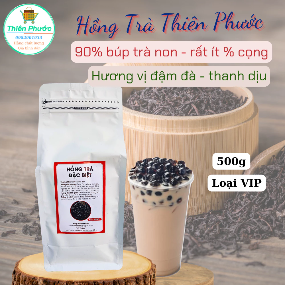 Hồng trà Thiên Phước Đặc Biệt VIP gói 500g - gu trà sữa đậm vị