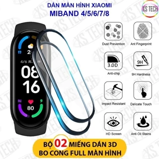 Bộ 2 miếng dán màn hình 3D Xiaomi Miband ( Xiaomi Smart Band ) 4 5 6 7 8