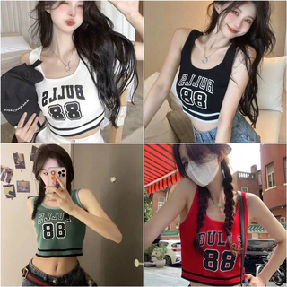 Mới về - Áo bra croptop dáng lửng sẵn đệm Bull 88