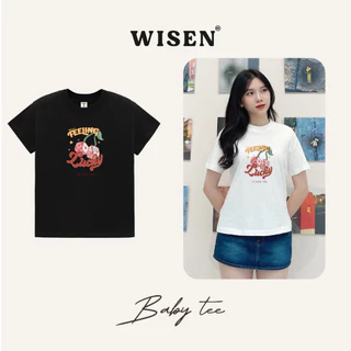 Áo Thun Baby Tee WISEN Phông Unisex Local Brand 100% Cotton Cao Cấp 2 Chiều Mẫu LUCKY