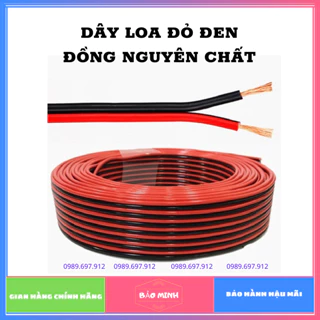 [Giá 1m] Dây Loa Thùng | Dây Loa Treble | Dây dẫn điện | Dây dẫn tín hiệu  màu đỏ đen | Dây điện đỏ đen