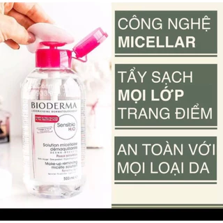 Nước Tẩy trang BIODERMA Pháp Nắp Nhấn 500ml