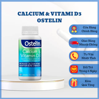 Viên uống bổ sung Canxi và Vitamin D3 cho mẹ bầu Ostelin Calcium & Vitamin D3 130 viên Úc