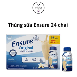 Sữa Ensure nước vị vanilla 237ml lốc 6 chai, thùng 24 chai