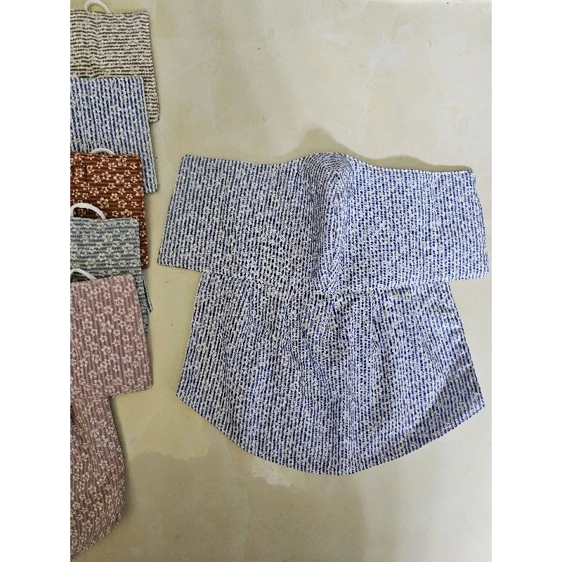 Khẩu trang yếm 3 lớp vải kate lụa mát mịn che hết mặt cổ