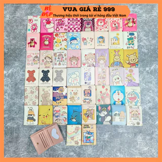 Ví nữ ngắn gập 2 mini cute cầm tay nhiều ngăn giá rẻ nhỏ gọn bỏ túi thời trang hàn quốc VN300