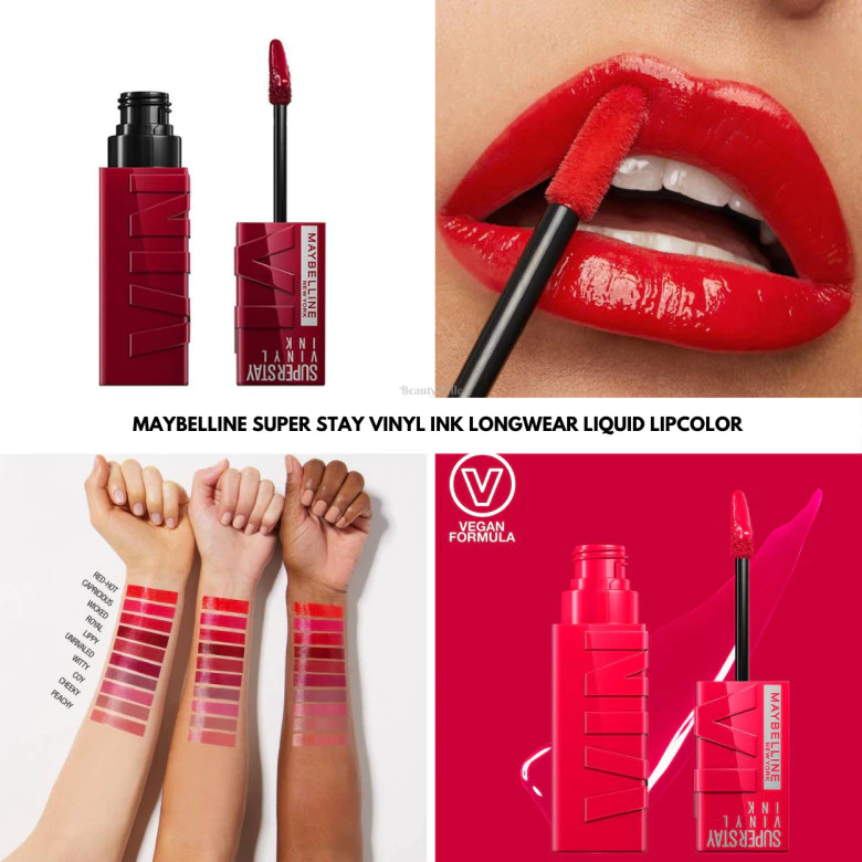 SON KEM LÌ  MBLNY SUPER STAY® VINYL INK LONGWEAR LIQUID LIPCOLOR - Hàng Mỹ