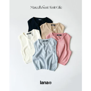 Áo Len Gile Nữ Cable Knit V Mixing | 2624 | Lana Official