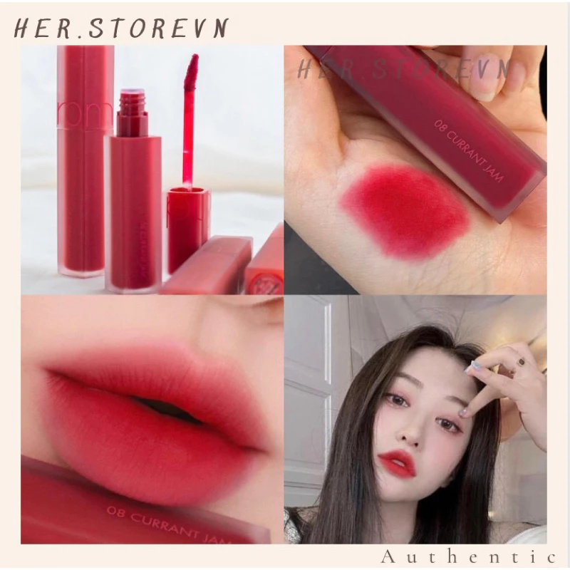 Son Kem Lì Romand Blur Fudge Tint #08 Currant Jam - Màu đỏ cổ điển