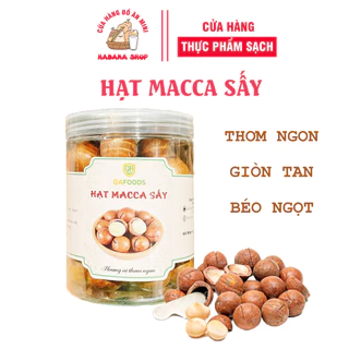 Hạt macca nứt vỏ thơm ngon giòn tan, béo ngọt tự nhiên thực phẩm dinh dưỡng tốt cho sức khỏe hộp 350 - 450 gram