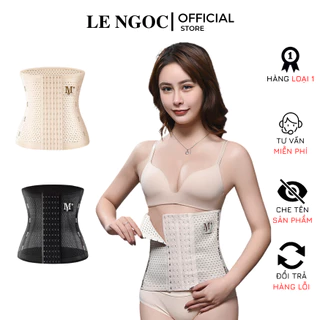 Đai nịt bụng 6 nấc 4 thanh chống cuộn định hình giảm mỡ, tạo eo thon sau sinh Lê Ngọc 010