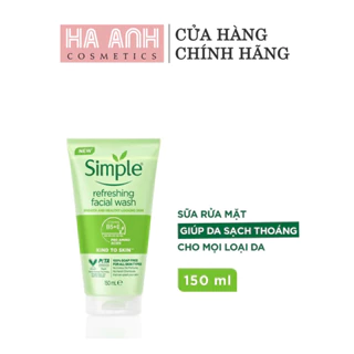 Sữa Rửa Mặt Simple Refreshing Facial Wash 150ml