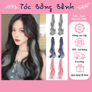 Kẹp highlight tóc giả xoăn nhuộm Ombre nhiều màu Hàn Quốc Tocbongbenh