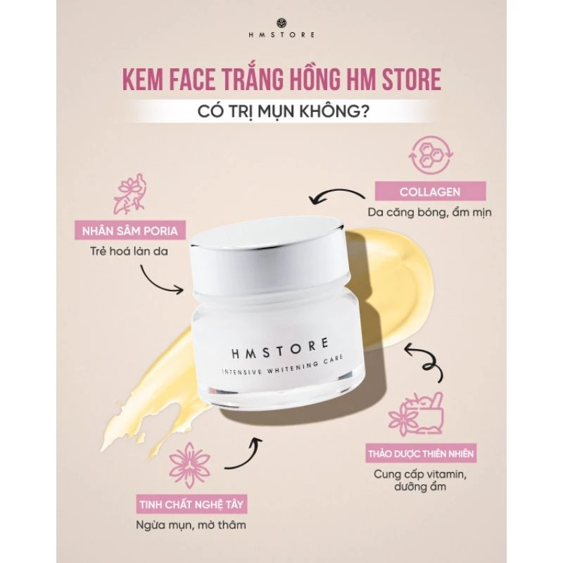 KEM FACE TRẮNG HỒNG HM STORE