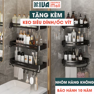 Kệ Góc Nhà Tắm Dán Tường KIVA Để Đồ Đa Năng Chất Liệu Nhôm Hàng Không, Lắp Đặt Không Cần Khoan, Bảo Hành 15 Năm.