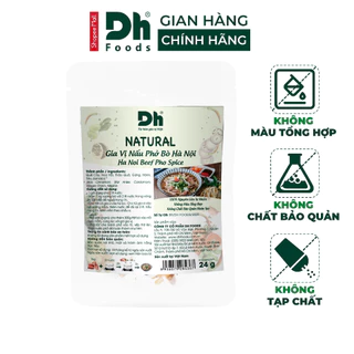 Gia vị nấu phở bò Hà Nội Natural DH Foods nêm sẵn thành phần tự nhiên gói 24gr - DHGVT75