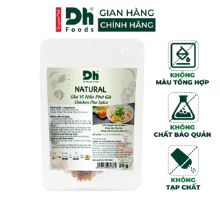 Gia vị nấu phở gà Natural DH Foods nêm sẵn thành phần tự nhiên gói 20gr - DHGVT77