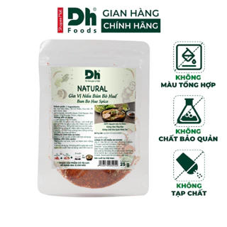 Gia vị nấu bún bò huế Natural DH Foods nêm sẵn thành phần tự nhiên gói 25gr - DHGVT92