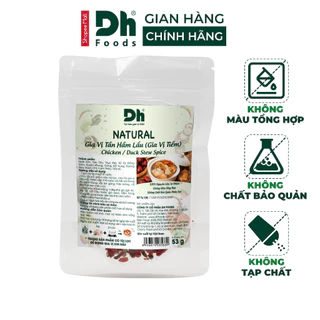 Gia vị tần hầm lẩu (tiềm) Natural DH Foods nêm sẵn thành phần tự nhiên gói 53gr - DHGVT98