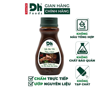 Sốt bít tết tiêu chín Dh Foods gia vị chế biến thịt nướng, các món chiên xào lọ 200gr