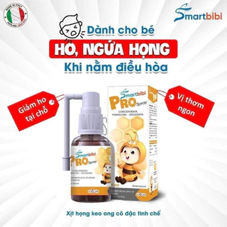 Tăng đề kháng - Làm dịu họng - Hỗ trợ giảm ho, đau họng - Smartbibi Pro Spray - Keo ong cô đặc tinh khiết từ Italia