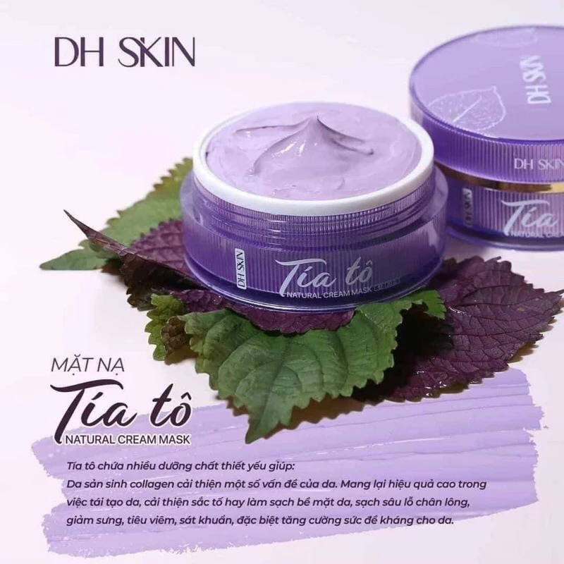 Mặt Nạ Tía Tô Dưỡng Trắng Giảm Nám DH Skin hũ 120g Chính Hãng