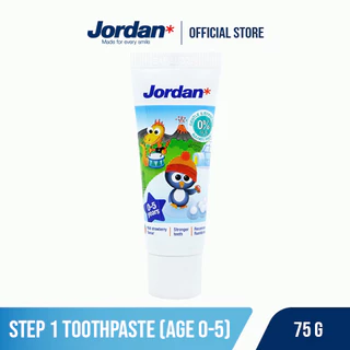 Kem đánh răng JORDAN STEP 1 ( CHO BÉ TỪ 0_5 TUỔI ) VỊ DÂU