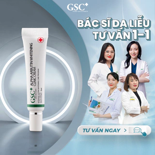 Kem ức chế nám hàn quốc GSC Alpha Arbutin Whitening Clinic Cream giảm nám tàn nhang cân bằng sắc tố da 15ml